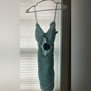 White Fox- My Affection Mini Dress- Size Small- Blue Floral